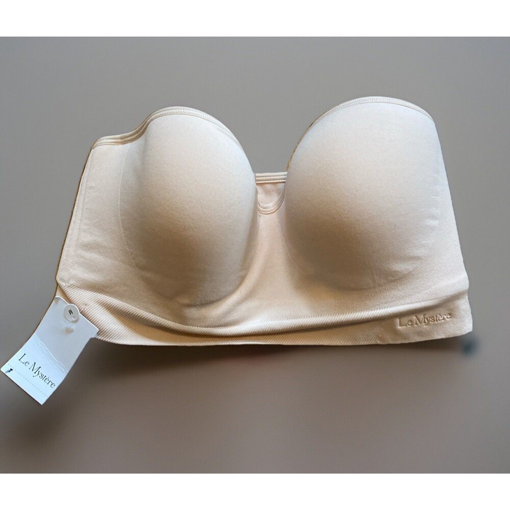 Le Mystere Medium Strapless Bra Nude Seamless Wireless Bandeau NWT